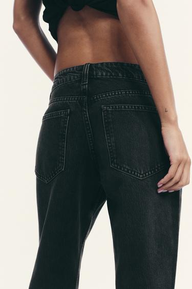 TRF WIDE-LEG LOW-RISE JEANS - Black by Zara - Image 5