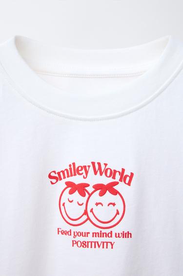 SMILEYWORLD ® PRINT AND PATCH T-SHIRT - White by Zara - Image 2