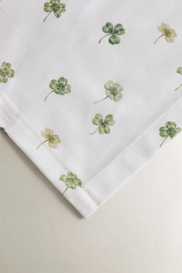 RESIN-COATED CLOVER TABLECLOTH - Green by Zara - Image 2