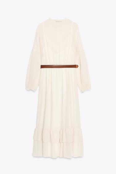 ROBE GAZE DE COTON CEINTURE - Bis de Zara - Image 7