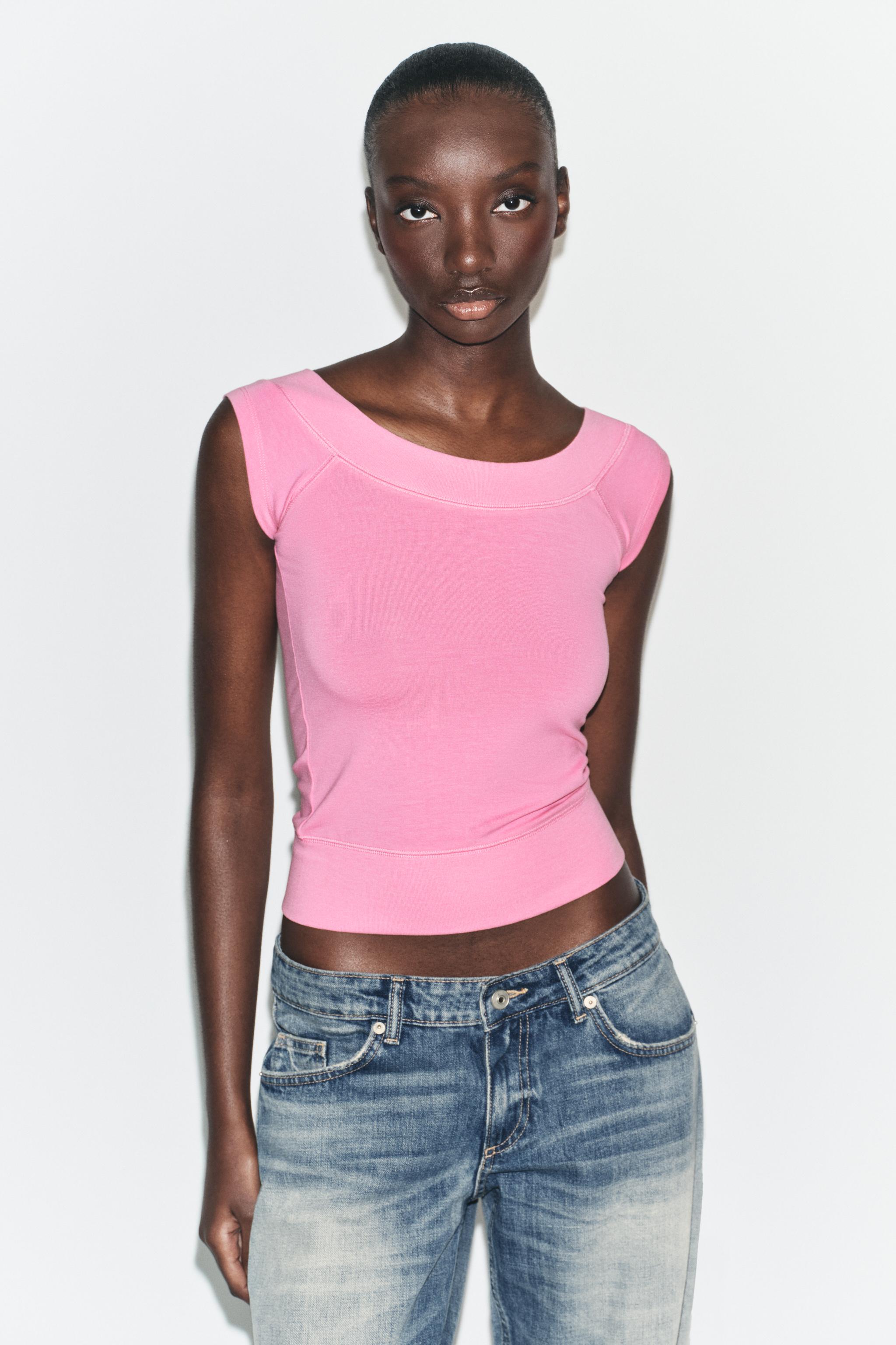 BOAT NECK TOP - Chalk pink | ZARA United States