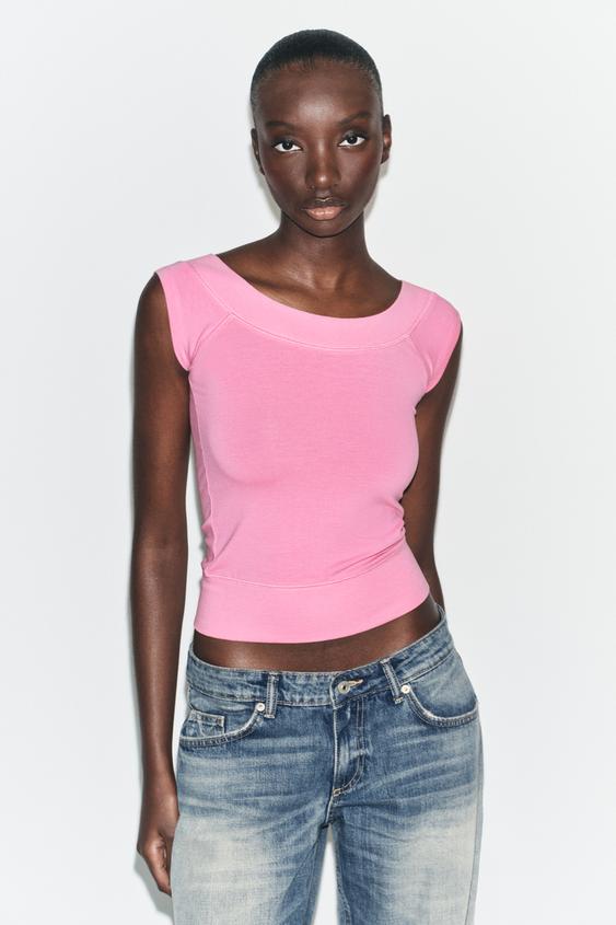 BOAT NECK TOP from Zara - $19.90
