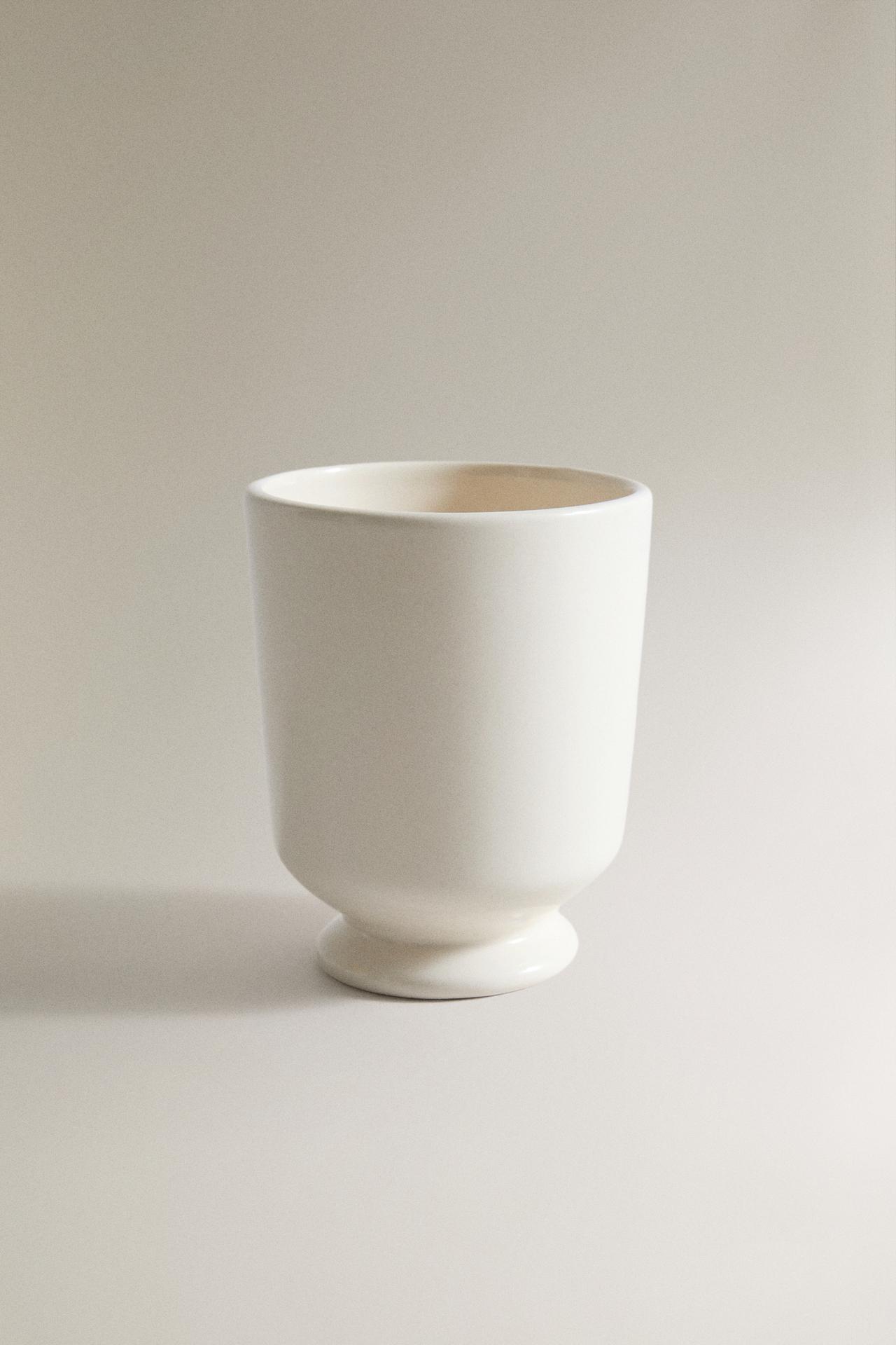 CREAM CERAMIC TOOTHBRUSH HOLDER