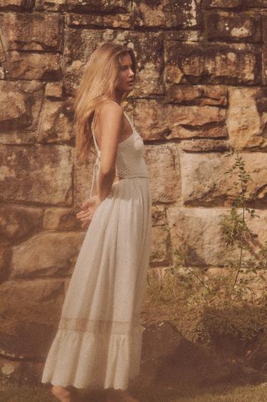 COMBINATION KNIT DRESS - Ecru by Zara - Image 2