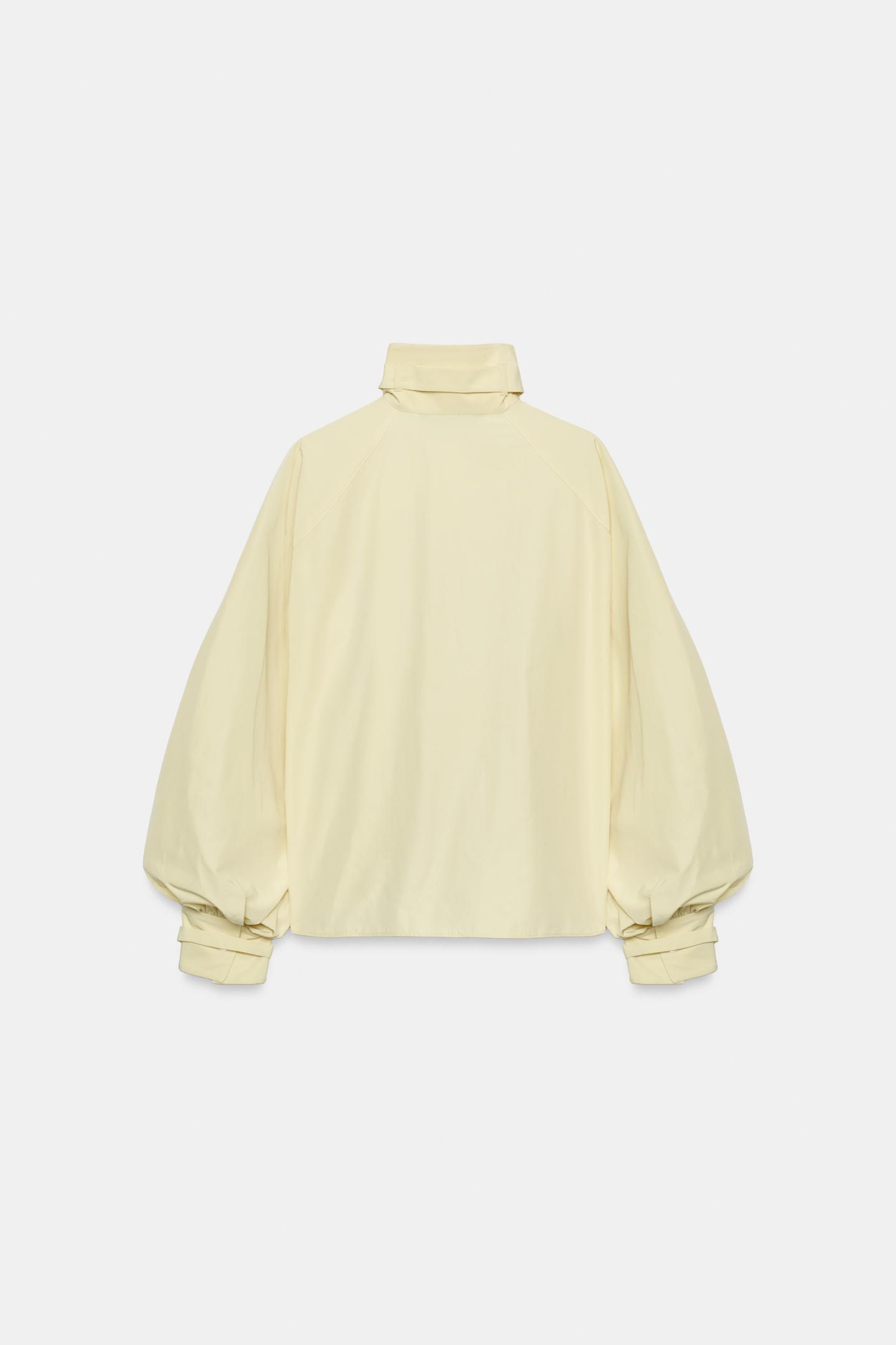 Женская рубашка Zara Buckled Poplin, цвет: Светлый жёлтый — фото 7