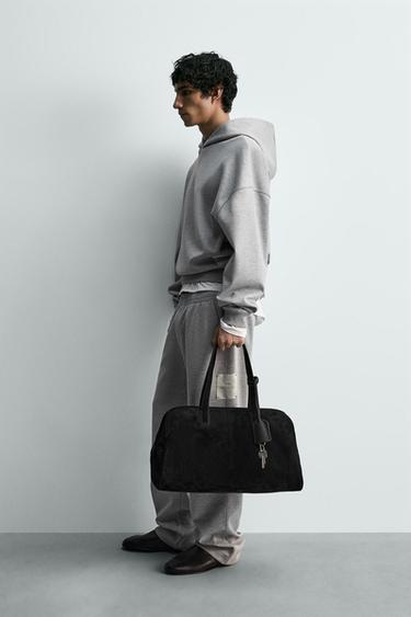 SWEAT À CAPUCHE ET PIÈCE - Gris chiné de Zara - Image 3