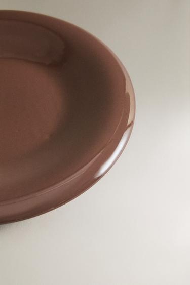 ASSIETTE À DESSERT GRÈS ÉMAILLÉ - Marron de Zara - Image 2