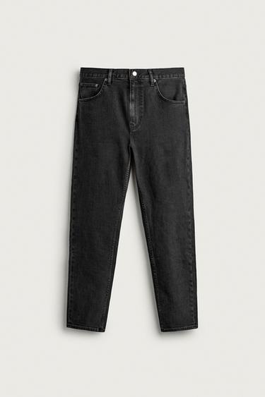 SLIM FIT CROPPED JEANS - Black by Zara