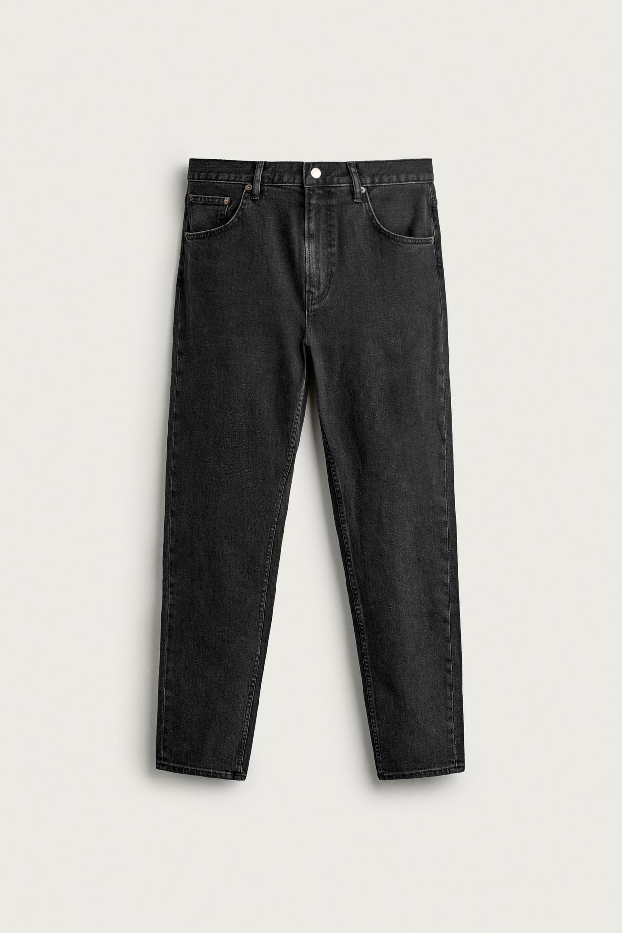 SLIM CROPPED JEANS — Black