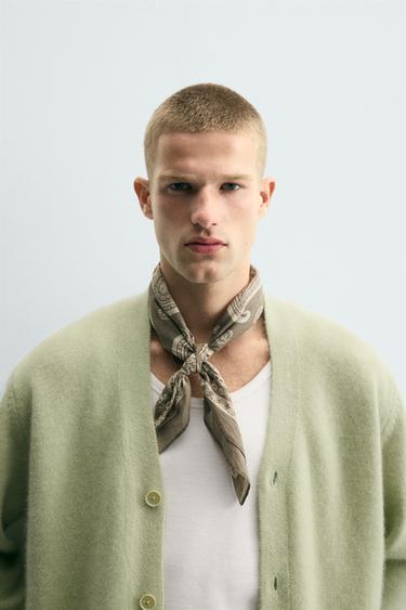 CÁRDIGAN 100% LANA - Verde claro de Zara