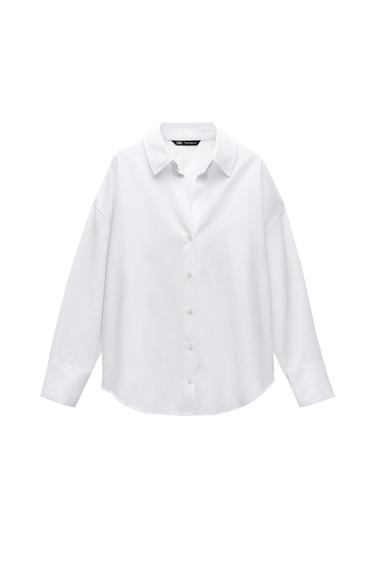 CHEMISE OXFORD AVEC COTON - Blanc de Zara - Image 7