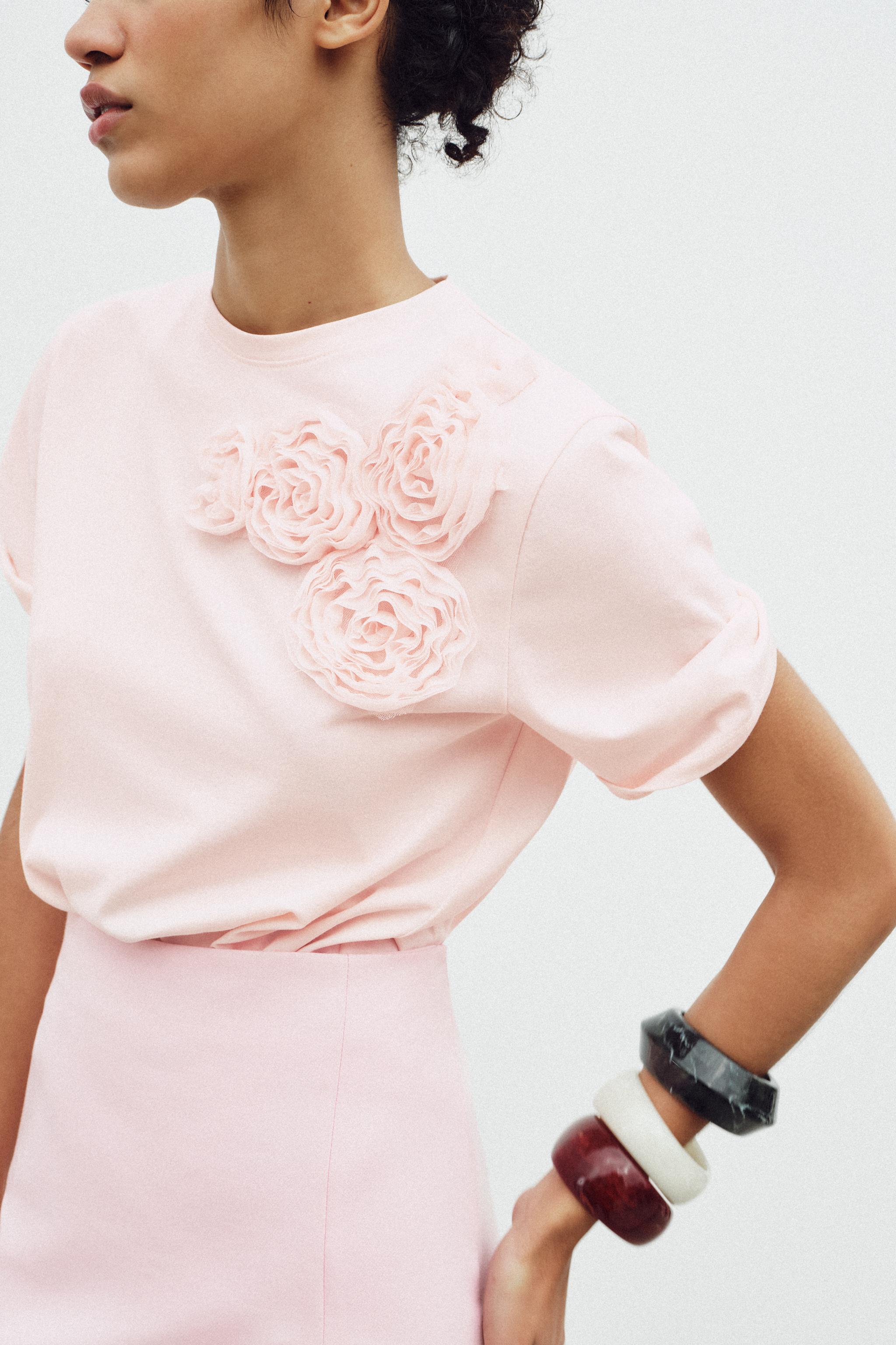 FLOWER T-SHIRT - White | ZARA United States
