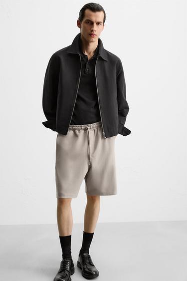 TECHNICAL OVERSIZED FIT JOGGER BERMUDA SHORTS - Dark grey by Zara - Image 4
