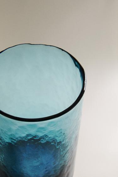 TEXTURED GLASS SOFT DRINK TUMBLER - Blue by Zara - Image 2
