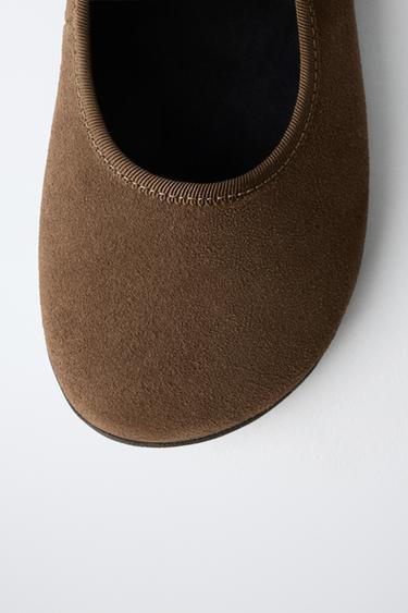 BALLERINES BAREFOOT EN CUIR - Marron de Zara - Image 4