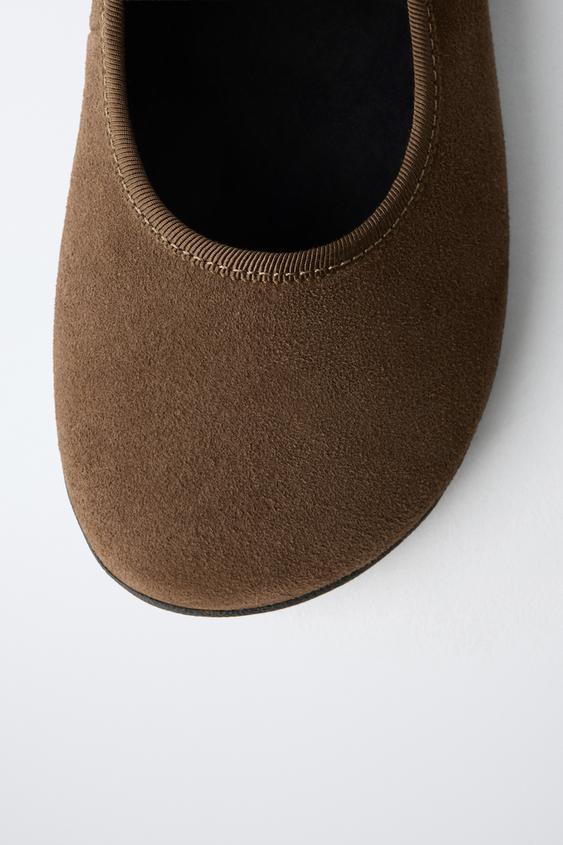 BALLERINES BAREFOOT EN CUIR - Marron de Zara - Image 4