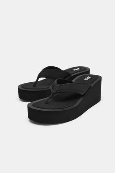 PLATFORM SANDALS - Black by Zara