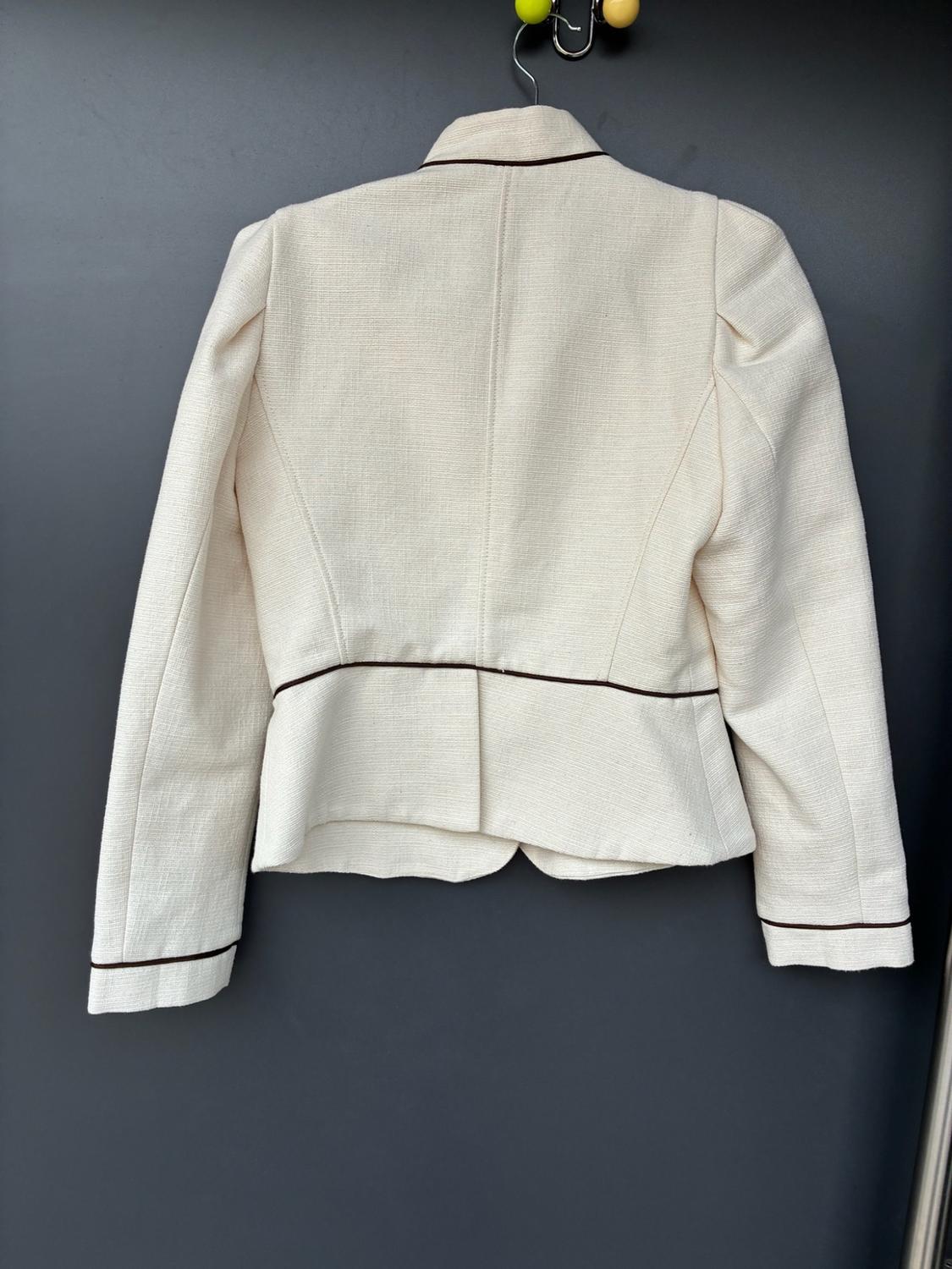 FITTED BLAZER WITH CONTRAST PIPING - Image 5