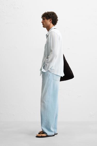 STRIPED TEXTURED SHIRT - striped by Zara - Image 3