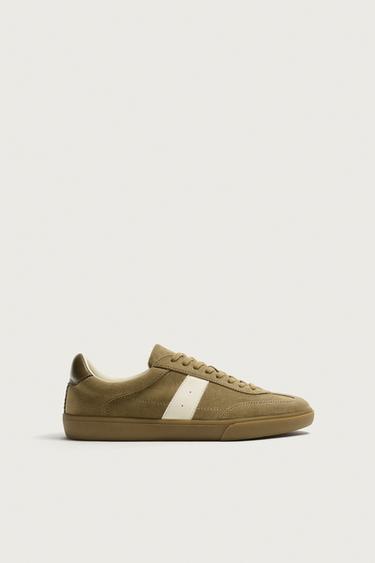 ZAPATILLA ESTILO RETRO - Marrón Arena de Zara