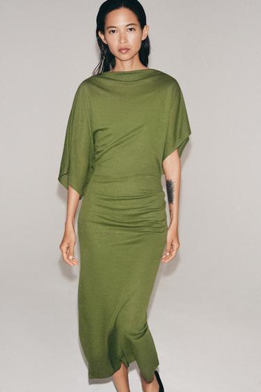 КҮЛТЕЛІК ҰЗЫН КӨЙЛЕК - Жасыл Zara компаниясынан