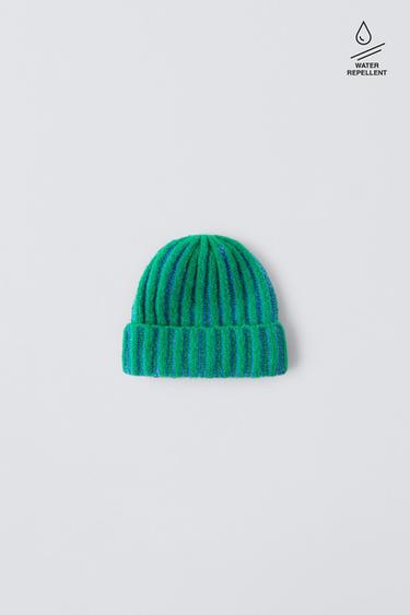 BONNET EN MAILLE COLLECTION SKI - Bleu encre de Zara - Image 4