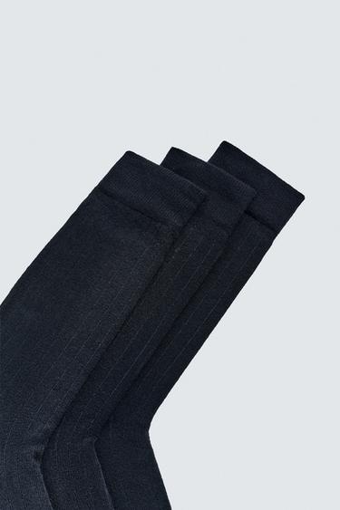 3-PACK OF RIBBED SOCKS - Navy blue by Zara - Image 2
