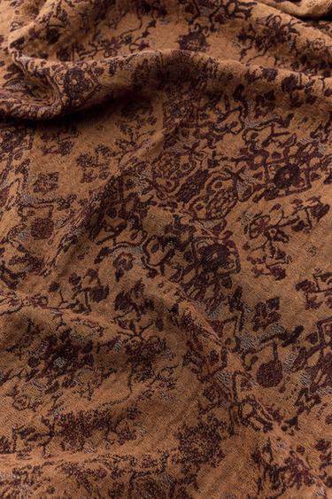 FOULARD JACQUARD AVEC LAINE - Toffee de Zara - Image 3