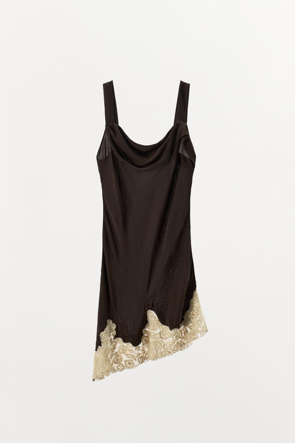 100% VISCOSE EMBROIDERED LACE DRESS - image 2