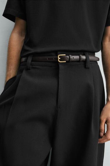 CEINTURE EN CUIR ÉDITION LIMITÉE - Marron de Zara - Image 0