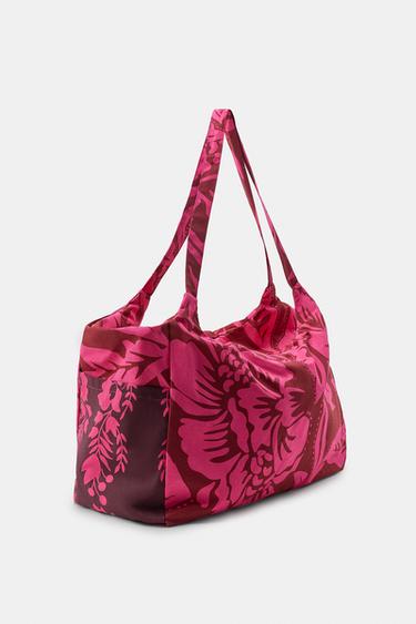 MAXI SAC IMPRIMÉ FLEURS - Fuchsia de Zara - Image 3