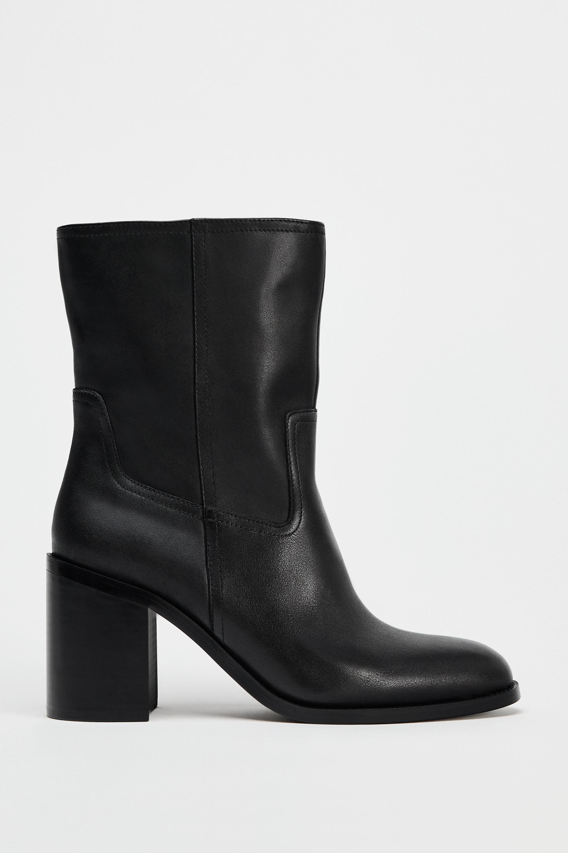 Botin plano negro shops mujer zara