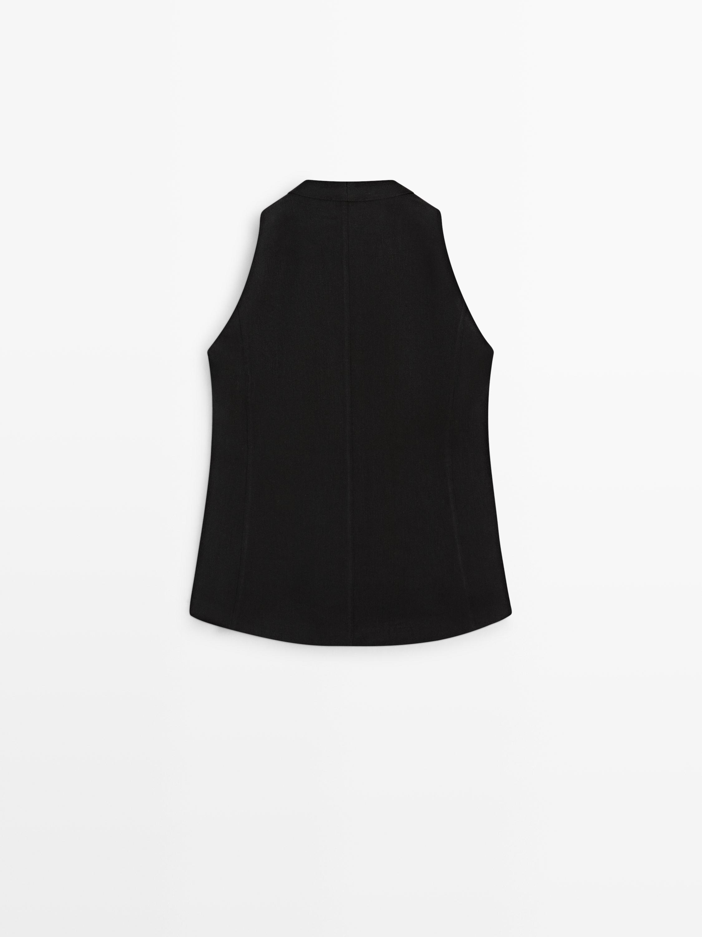 Gilet croisé avec boutons