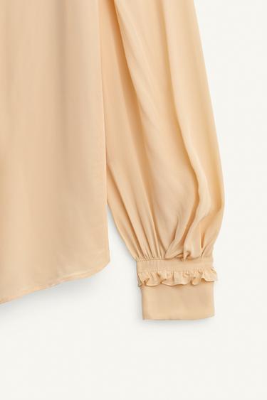 CHEMISE ROMANTIQUE À NŒUD ÉDITION LIMITÉE - Pêche de Zara - Image 8