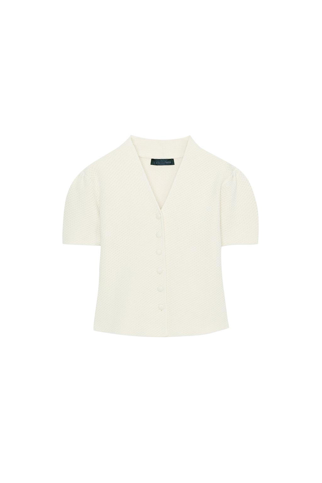 TEXTURED KNIT JACKET - image 3