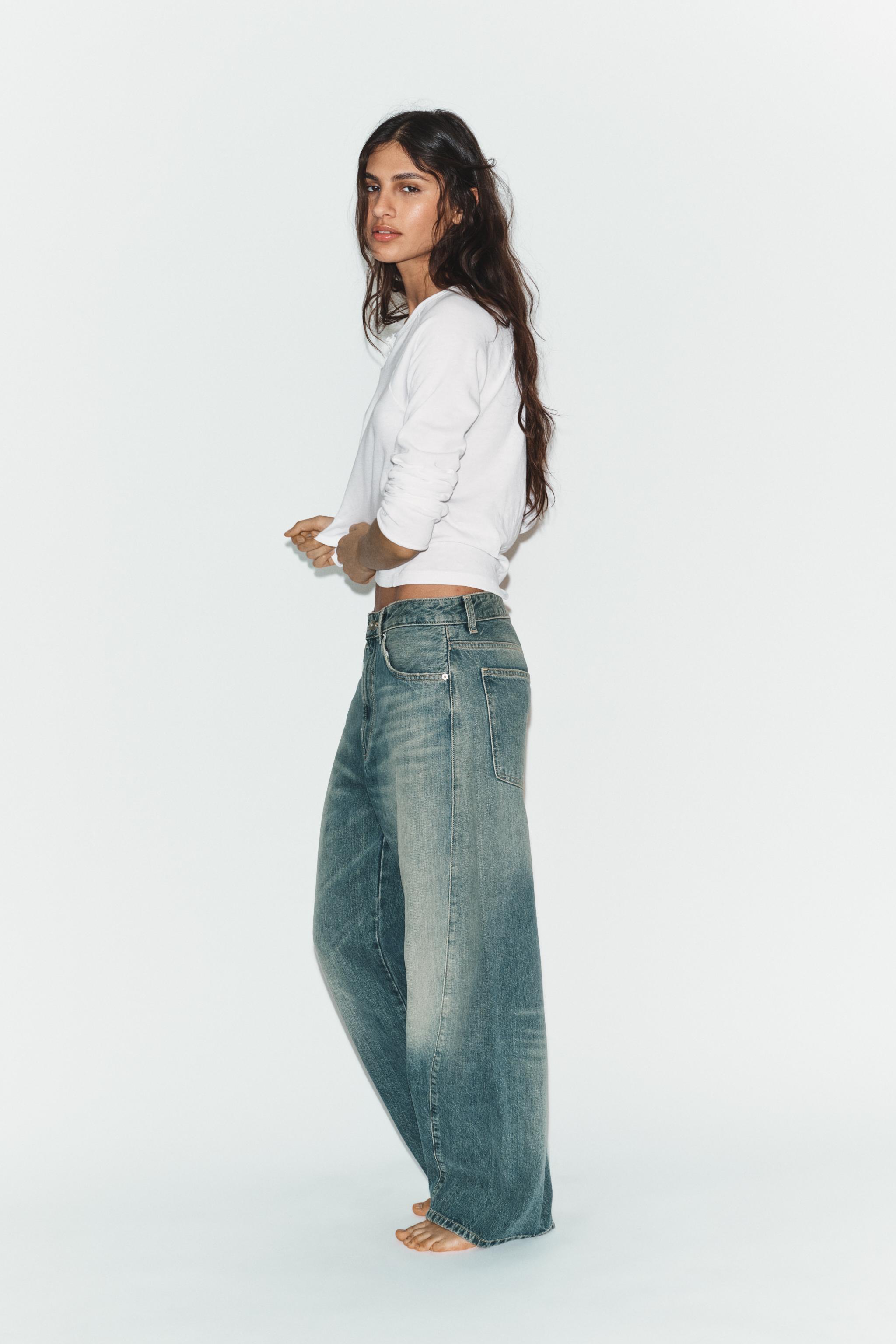 TRF MID-RISE BAGGY BALLOON JEANS