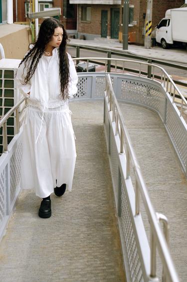 RUFFLED CULOTTES - White by Zara