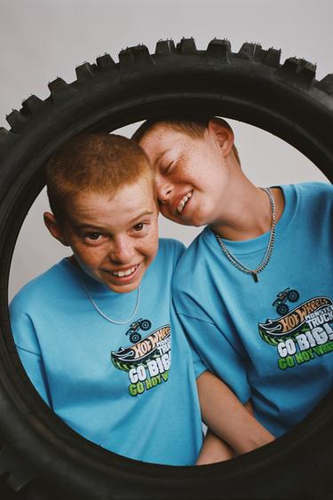 Zara HOT WHEELS â„¢ MATTEL PRINT T-SHIRT - Light blue