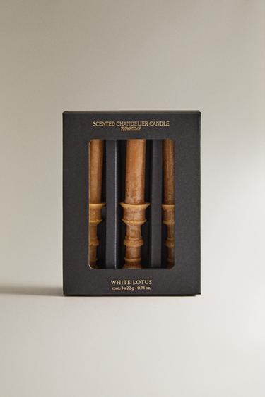 PACK OF DECORATIVE CANDLESTICK CANDLES (PACK OF 3) - Intense red by Zara - Image 3