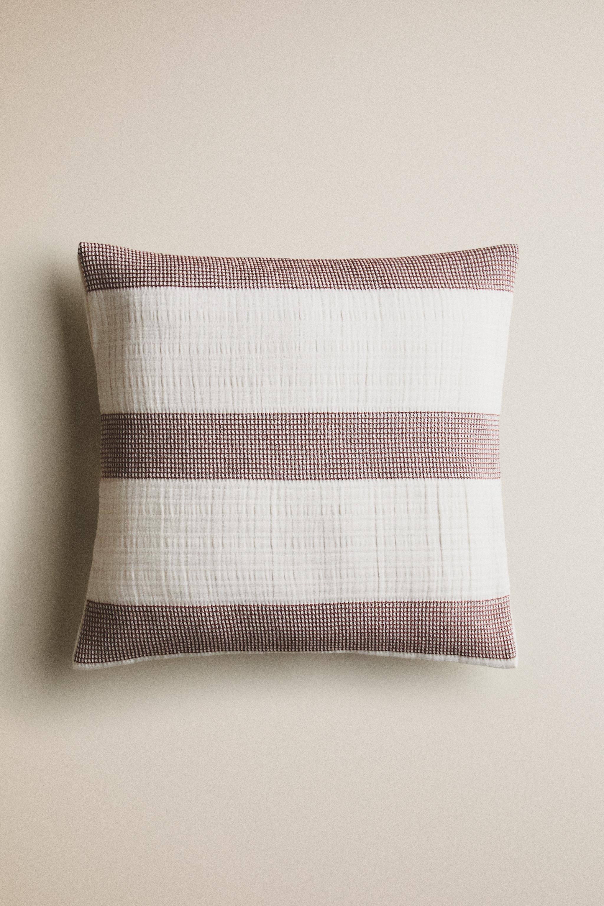 Zara KIDS STRIPED THROW PILLOW COVER — фото 5