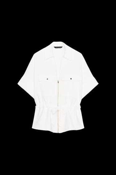 Zara SAFARI SHIRT - Oyster-white - Image 0