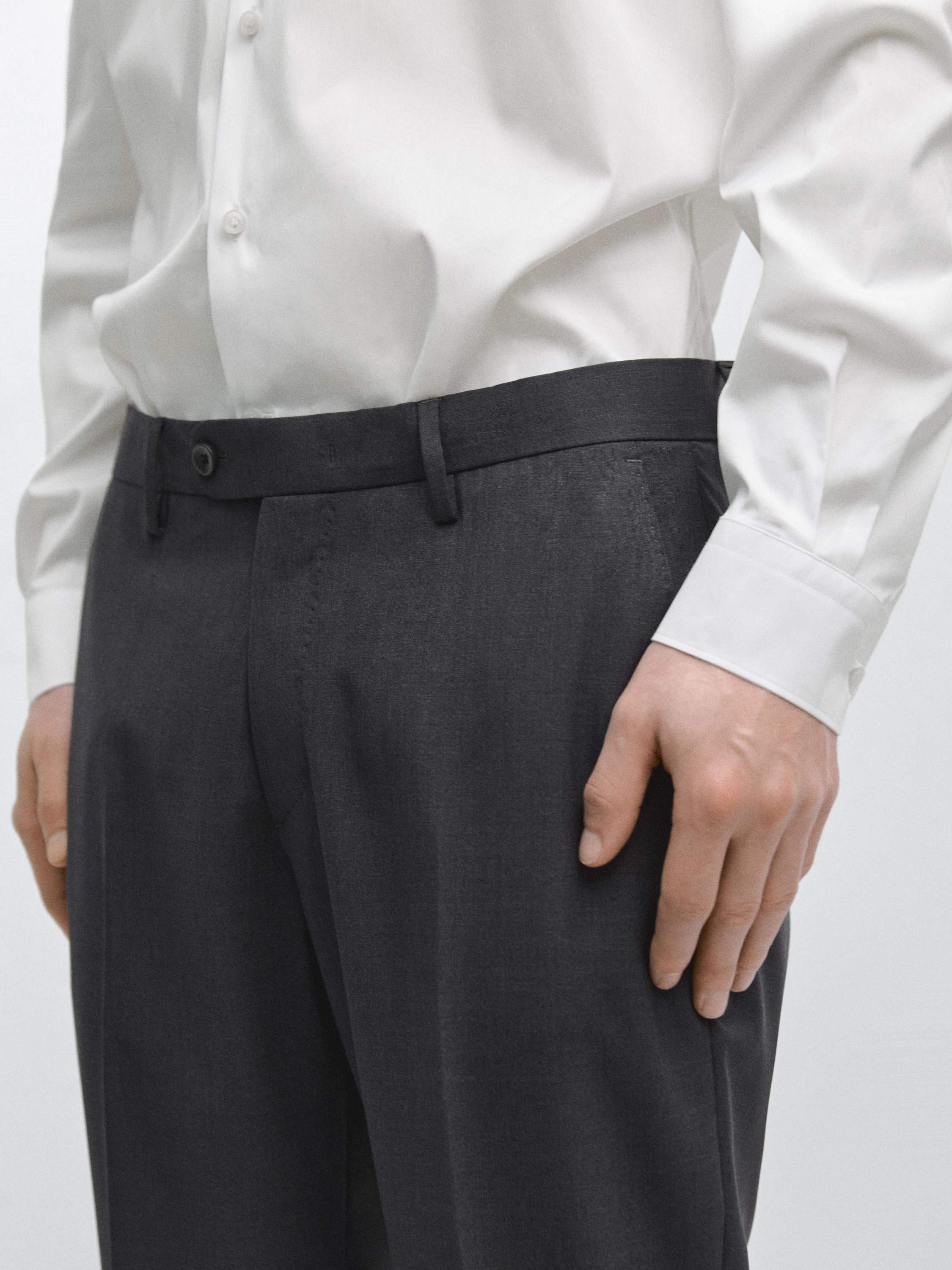 Cold wool suit trousers