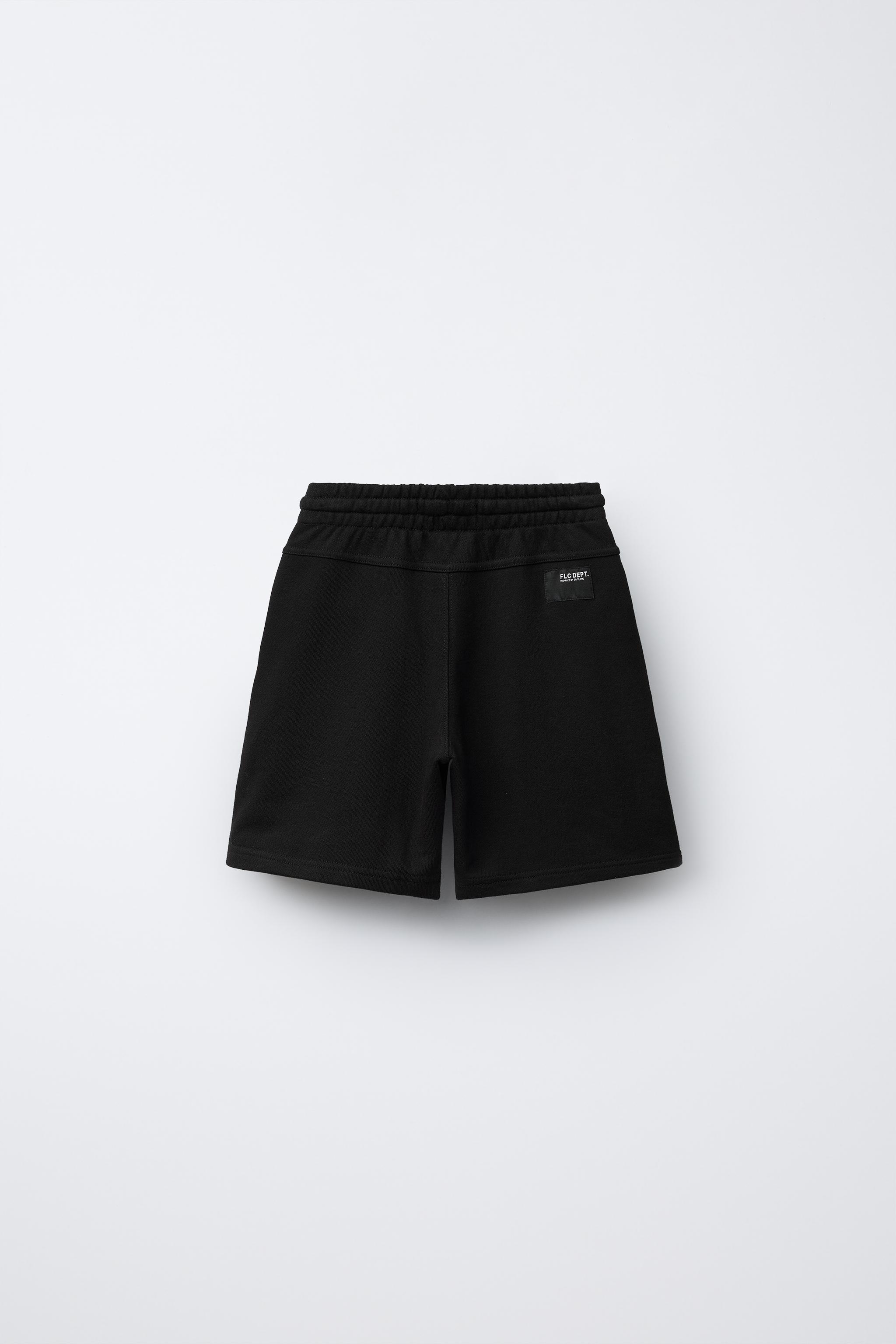 STRAIGHT FIT GARMENT DYE PLUSH SHORTS