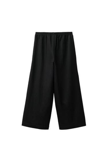 WIDE LEG PAJAMA PANTS — Black 2