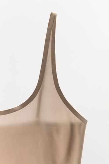 POLYAMIDE BODYSUIT - Grey green by Zara - Image 6