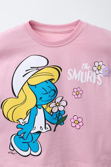 THE SMURFS ™ PRINT T-SHIRT - Faded pink by Zara - Image 2