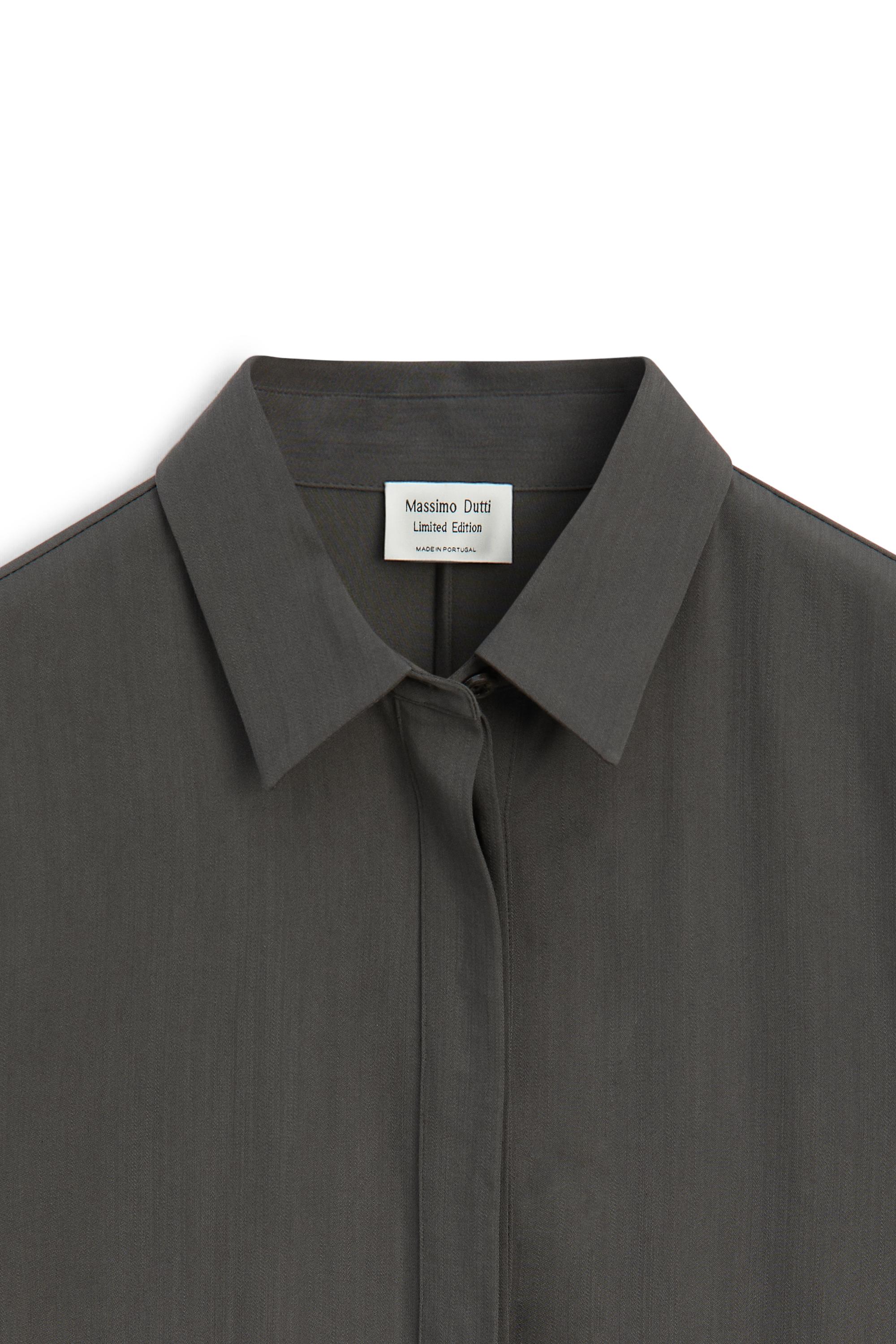 Flowing wool blend shirt dress - LIMITED EDITION