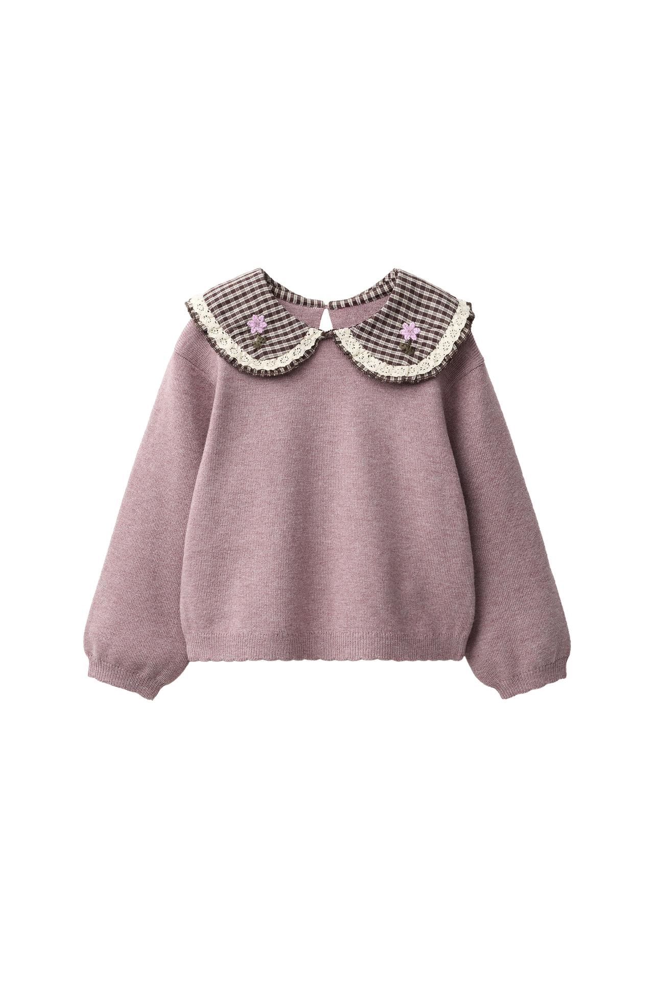COMBINED KNIT JUMPER WITH PETER PAN COLLAR
