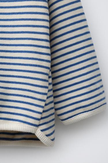 STRIPED T-SHIRT - Ecru / Blue by Zara - Image 3