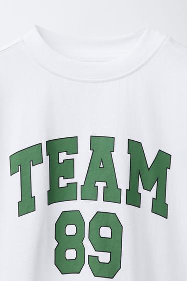 T-SHIRT À INSCRIPTION EN RELIEF - Blanc de Zara - Image 2